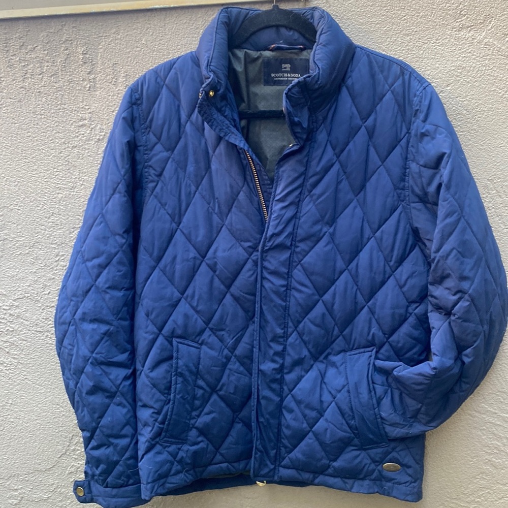 Scotch & Soda Hooded Lightweight Diamond Quilted Jacket M